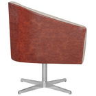 Poltrona Luiza Base Giratória De Metal Sintético Nozes E Linh