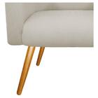 Poltrona Luiza Corano Nozes E Linho Bege - Amarena Móveis