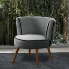 Poltrona Luna - Cinza Claro Com Preto