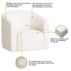 Poltrona Luxo Decorativa Luiza Max Bouclé  - Amarena Móveis -