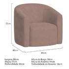 Poltrona Luxo Decorativa Luiza Max Linho - Doce Sonho Móveis