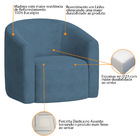 Poltrona Luxo Decorativa Luiza Max Linho - Doce Sonho Móveis