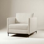 Poltrona Luxo Madeira Maciça Eucalipto Ravi Bege Claro