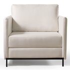 Poltrona Luxo Madeira Maciça Eucalipto Ravi Bege Claro