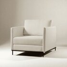 Poltrona Luxo Madeira Maciça Eucalipto Ravi Off White