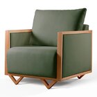 Poltrona Luxo Madeira Maciça Matteo Verde