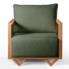 Poltrona Luxo Madeira Maciça Matteo Verde