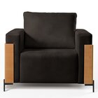 Poltrona Luxo Metal Madeira Maciça Heitor Preto