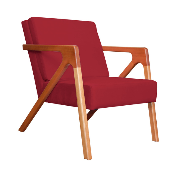 Poltrona Luxo Monalisa Suede Cores - Ds Estofados - Vermelho