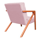 Poltrona Luxo Monalisa Suede Rosa Bebê - Vallisa Decor