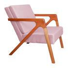 Poltrona Luxo Monalisa Suede Rosa Bebê - Vallisa Decor