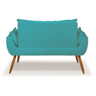 Poltrona Luxo Namoradeira Sala Quarto - Balaqui Decor Azul Tu