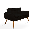 Poltrona Luxo Namoradeira Sala Quarto - Balaqui Decor Preto