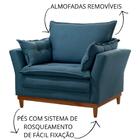Poltrona Luxury Decorativa Veludo Azul