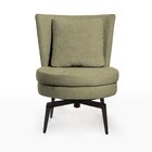 Poltrona Lynn Giratória 82cm X 65cm X 67cm Verde Oliva