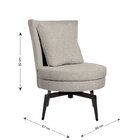 Poltrona Lynn Giratória Prata