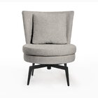 Poltrona Lynn Giratória Prata