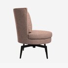 Poltrona Lynn Giratória - Tecido Linho Safira Rosa