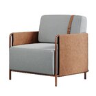 Poltrona M01 Cobre/linho Cinza 3960 - Mais Decor