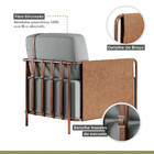 Poltrona M01 Mais Decor Cobre-linho Cinza