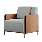 Poltrona M01 Mais Decor Cobre-linho Cinza