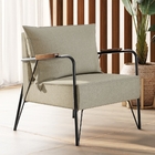 Poltrona M02 Mais Decor Preto-linho Bege