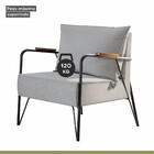 Poltrona M02 Mais Decor Preto-linho Cinza