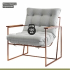 Poltrona M03 Cobre/linho Cinza 3962 - Mais Decor