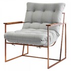 Poltrona M03 Cobre/linho Cinza 3962 - Mais Decor