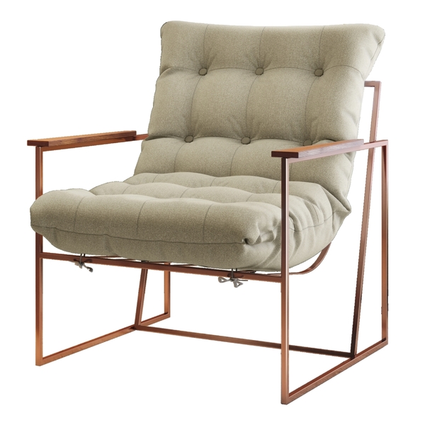 Poltrona M03 Mais Decor Cobre-linho Bege