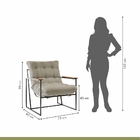 Poltrona M03 Mais Decor Preto-linho Areia