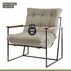 Poltrona M03 Mais Decor Preto-linho Areia