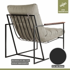 Poltrona M03 Mais Decor Preto-linho Areia
