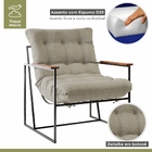 Poltrona M03 Mais Decor Preto-linho Areia