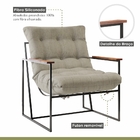 Poltrona M03 Mais Decor Preto-linho Areia