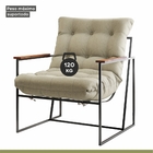 Poltrona M03 Mais Decor Preto-linho Bege