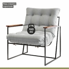 Poltrona M03 Preto/linho Cinza 3962 - Mais Decor