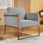 Poltrona M04 Mais Decor Cobre-linho Cinza