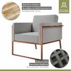 Poltrona M04 Mais Decor Cobre-linho Cinza