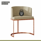 Poltrona M05 Cobre/linho Bege 3964 - Mais Decor