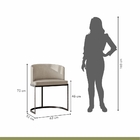 Poltrona M05 Mais Decor Preto-linho Areia