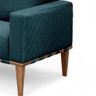 Poltrona Madeira Maciça Bella Luxo Azul