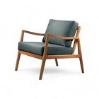 Poltrona Madeira Maciça Giulia Luxo Azul