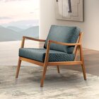 Poltrona Madeira Maciça Giulia Luxo Azul