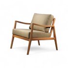 Poltrona Madeira Maciça Giulia Luxo Bege