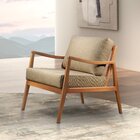 Poltrona Madeira Maciça Giulia Luxo Bege