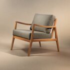 Poltrona Madeira Maciça Giulia Luxo Cappuccino