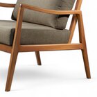 Poltrona Madeira Maciça Giulia Luxo Cappuccino