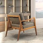 Poltrona Madeira Maciça Giulia Luxo Cappuccino