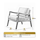 Poltrona Madeira Maciça Giulia Luxo Caramelo